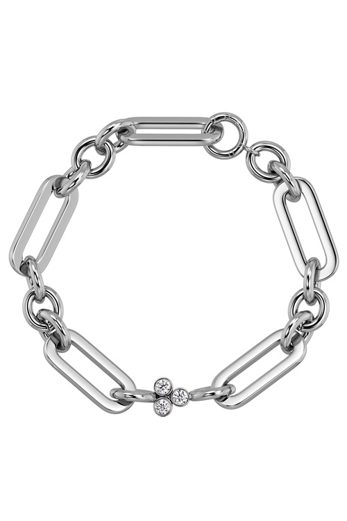Edblad Barre – multiarmband med stenkluster i stål