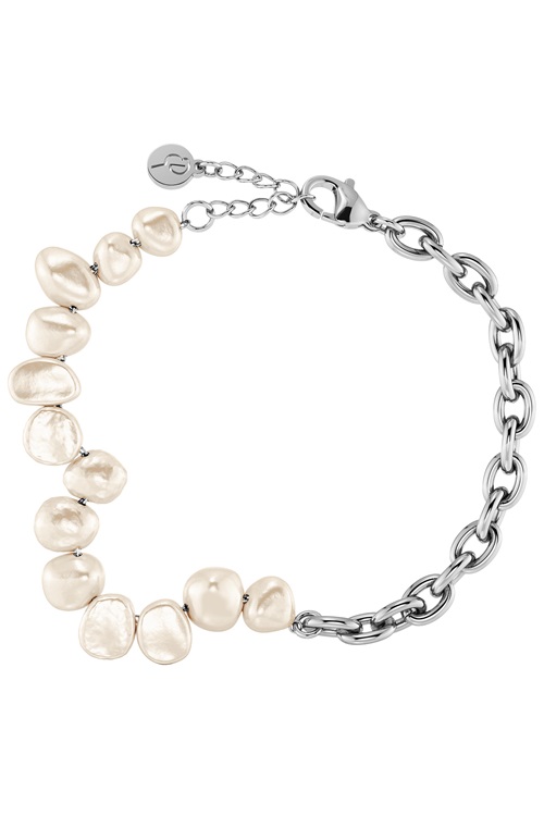 Edblad Breeze Bracelet – pärlarmband i silver, grov kedja