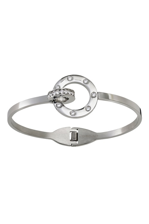 Edblad Ida bangle i rostfritt stål med stenar