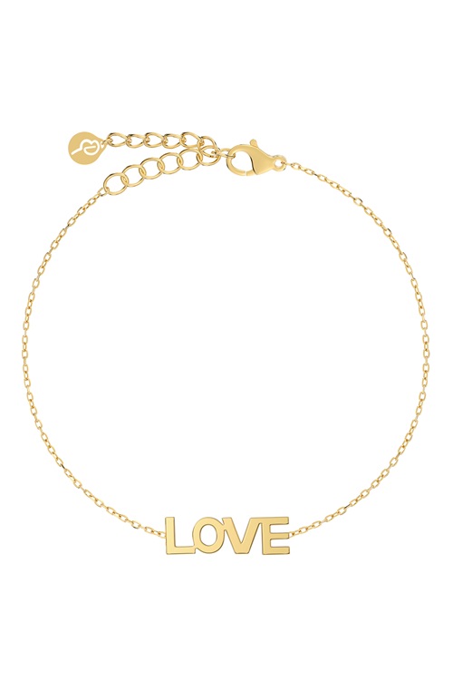 Edblad Love armband med text i guldplätering