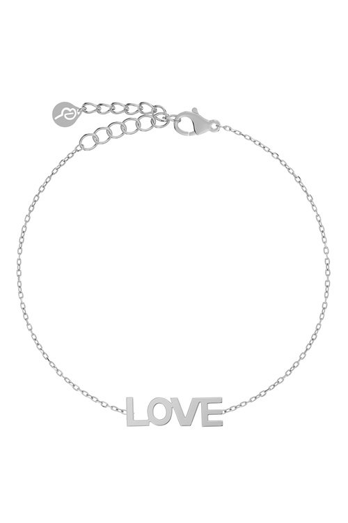 Edblad Love armband i stål med utskuren text