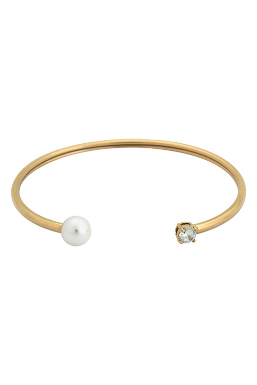 Luna bangle i 14K guldplätering med sten