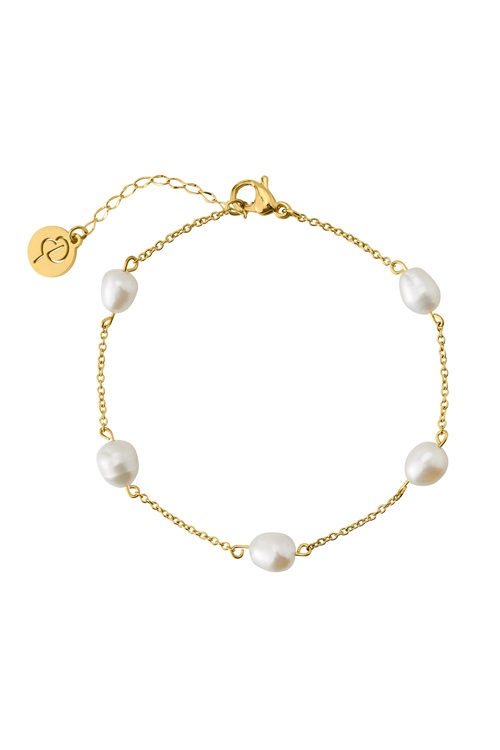 Edblad Perla – armband med sötvattenpärlor i guld