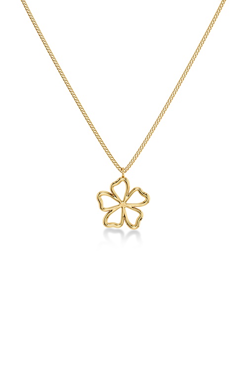 Edblad Alba Necklace S – guldpläterat halsband med blomform
