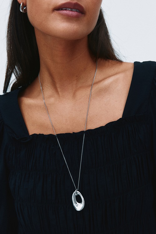 Edblad Azura Necklace L Silver halsband herr – bild 3