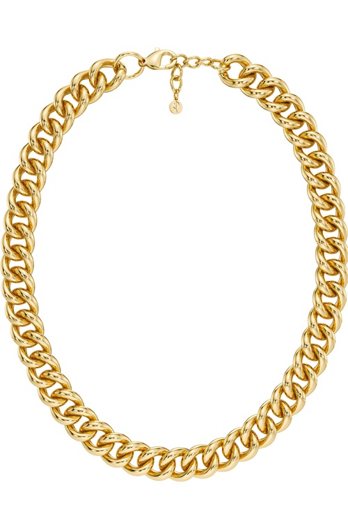 Bold curb chain neck
