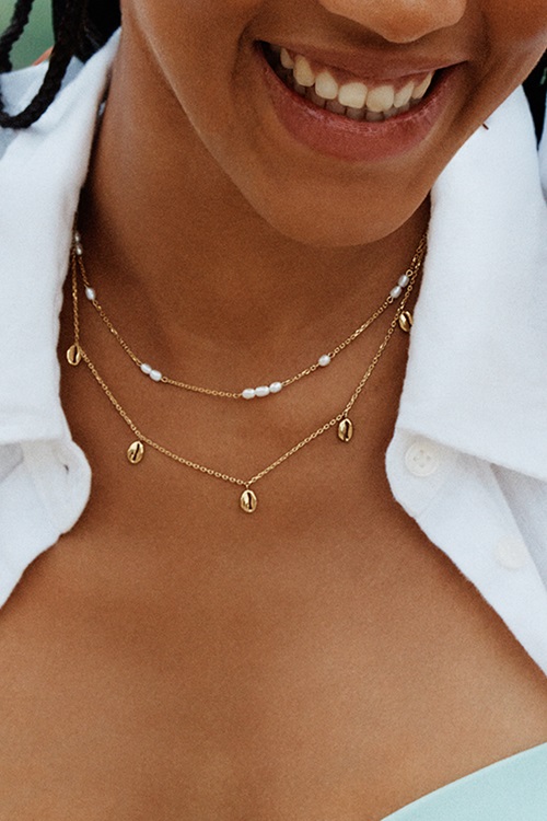 Edblad Breeze Necklace Multi Gold halsband herr – bild 3