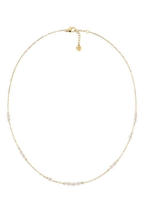 Edblad Breeze halsband i guld – kluster av pärlor