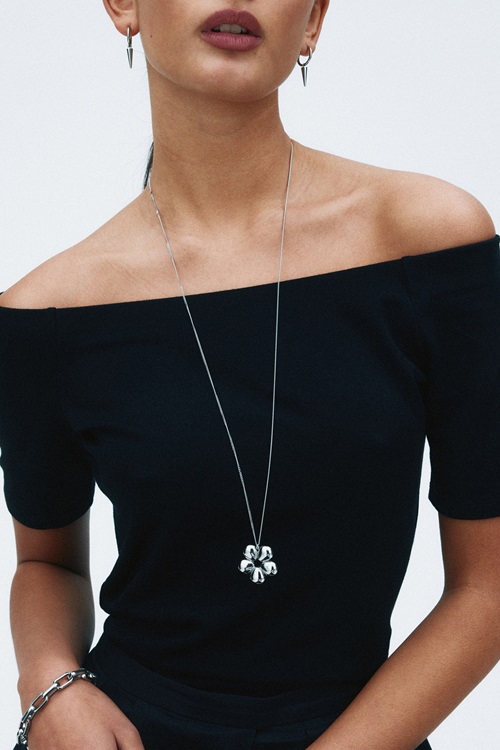 Edblad Daisy Necklace L Silver halsband herr – bild 3