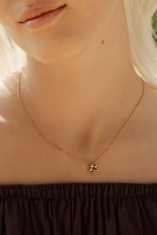 Edblad Daisy Necklace S Gold halsband herr – bild 3