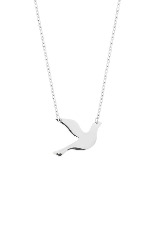 Dove necklace steel 2