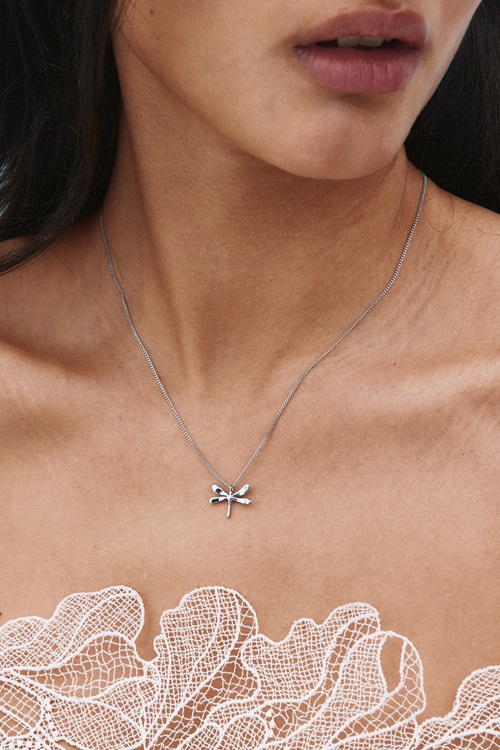 Edblad Dragonfly Necklace S Silver halsband herr – bild 3
