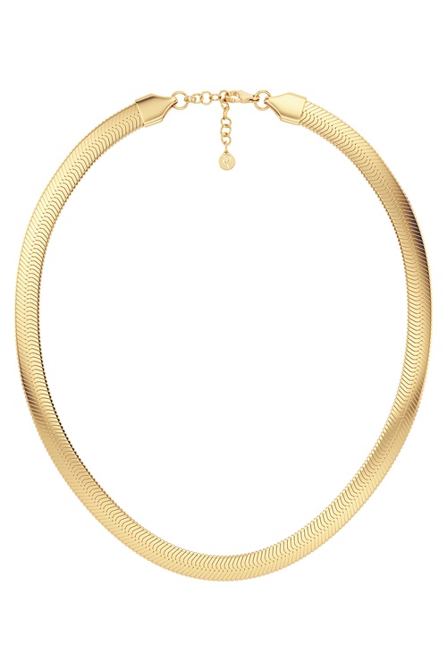 Edblad Herringbone halsband i guld med platt länk