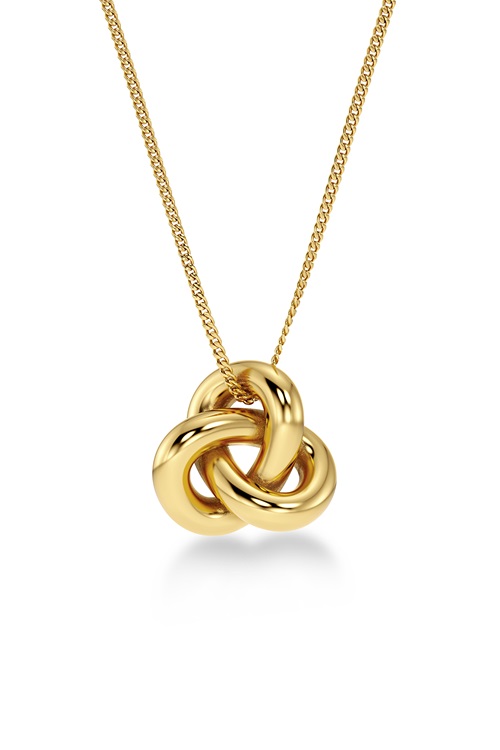 Infinity Knot Necklace L Gold 2