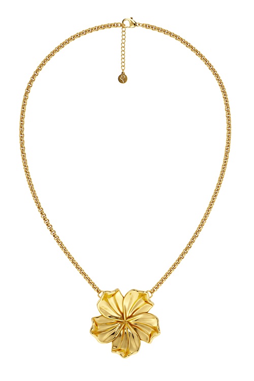 Edblad Jasmine långt halsband i guld med blomma