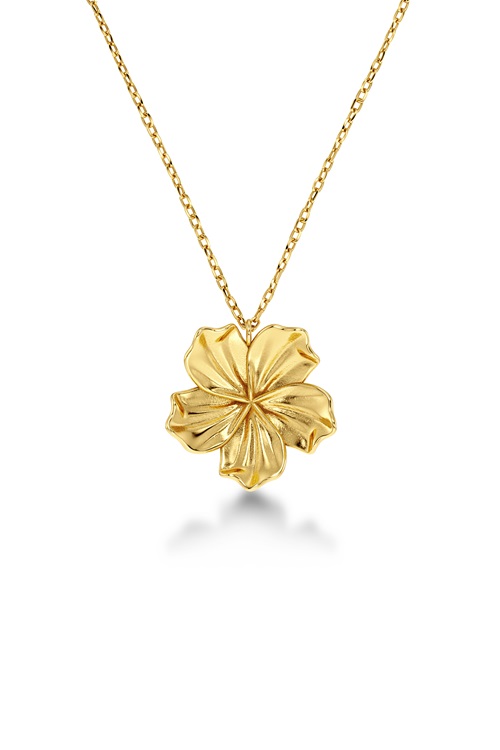 Edblad Jasmine halsband i 14K guldplätering med blomma