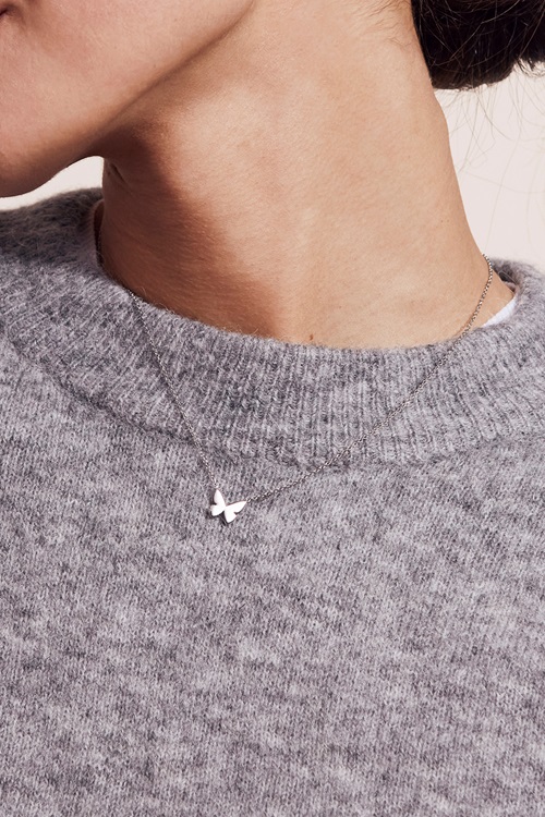 Papillon Necklace Silver 4