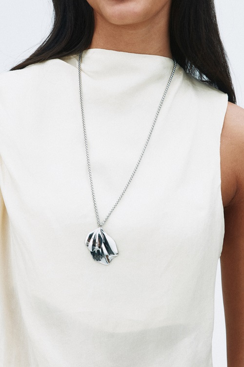 Petal Necklace L Silver 3