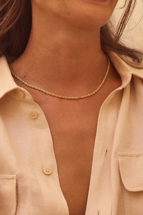 Edblad Rope Chain Necklace Gold halsband herr – bild 3