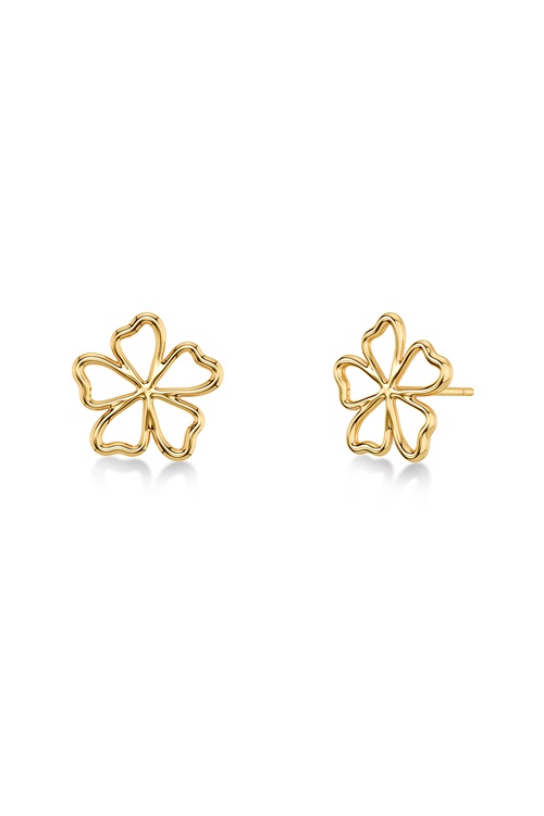 Edblad Alba studs i guld med blomform – MQ Marqet