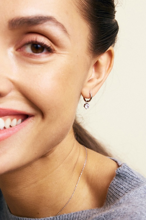 Crown Hoops Silver 4