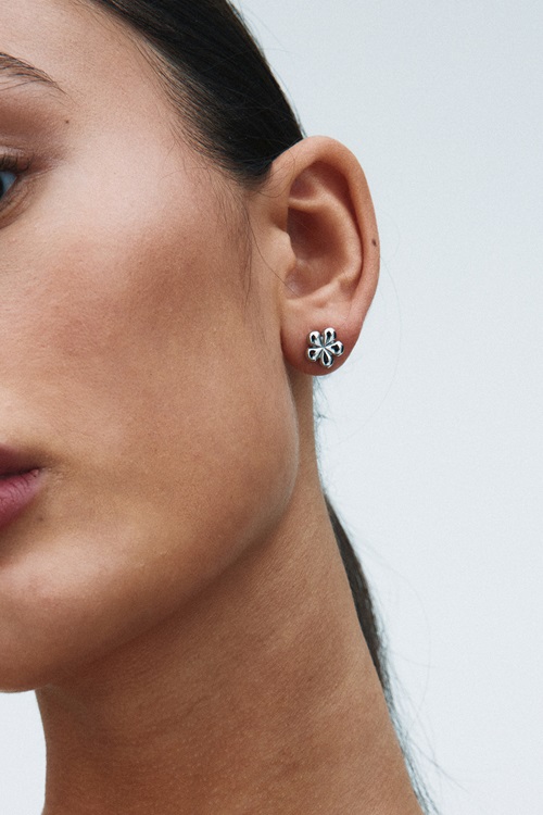 Daisy Studs Silver 3