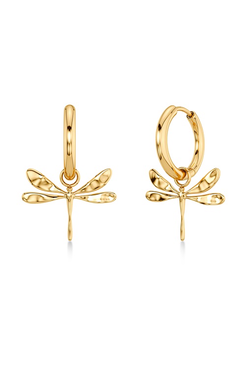 Edblad Dragonfly hoops i guld med trollslända – MQ Marqet