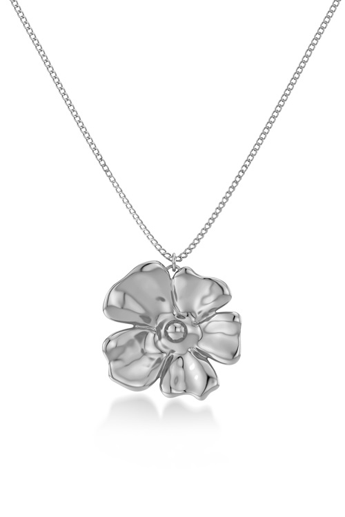 Edblad Floral halsband i stål med blomma