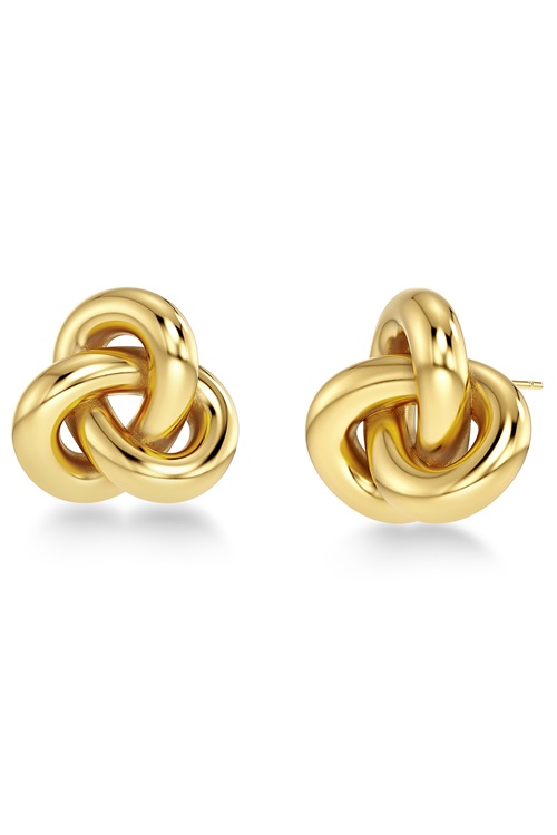 Edblad Infinity Knot studs i guldplätering