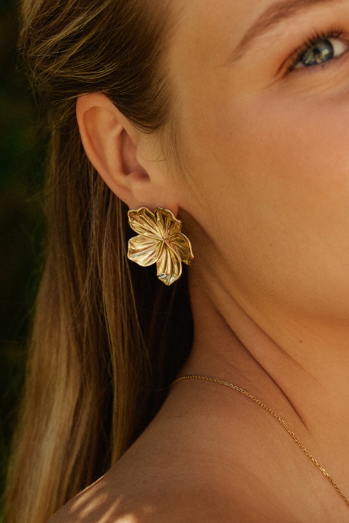 Jasmine Studs L Gold 3