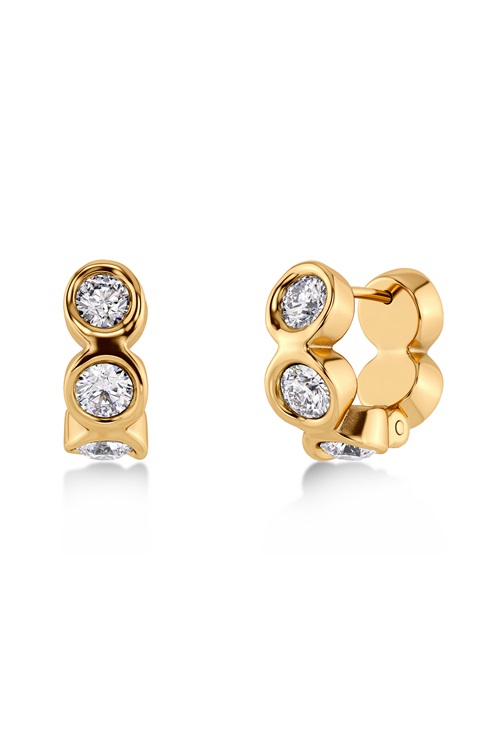 Edblad Ocean Gem hoops i guld med glittrande stenar