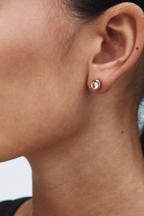 Ocean Gem Studs Gold 9