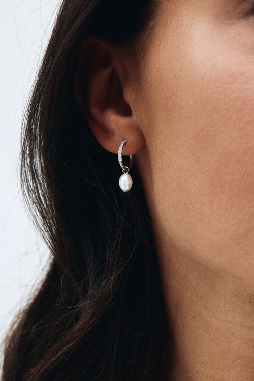 Edblad Perla hoops sparkle örhängen dam – bild 2