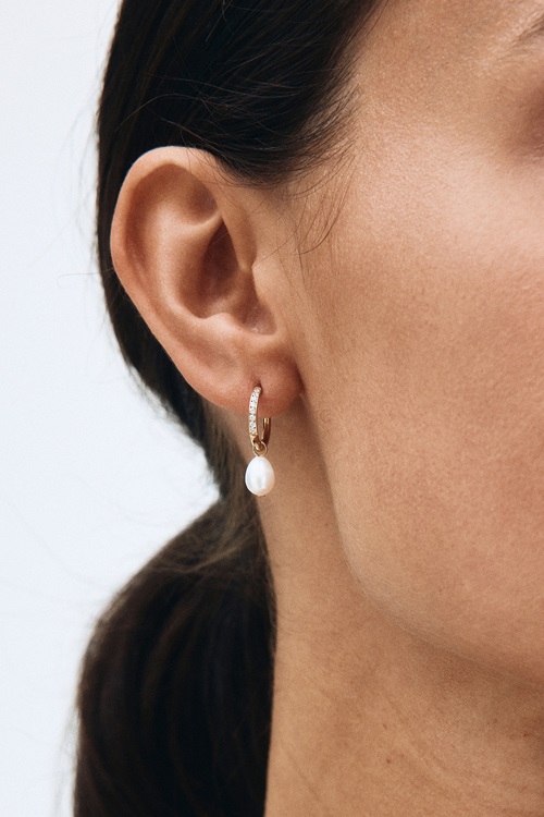 Perla Hoops Sparkle Gold 3