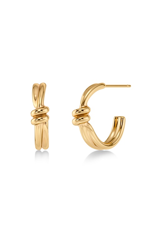 Edblad Swivel hoops i guld med spiralform