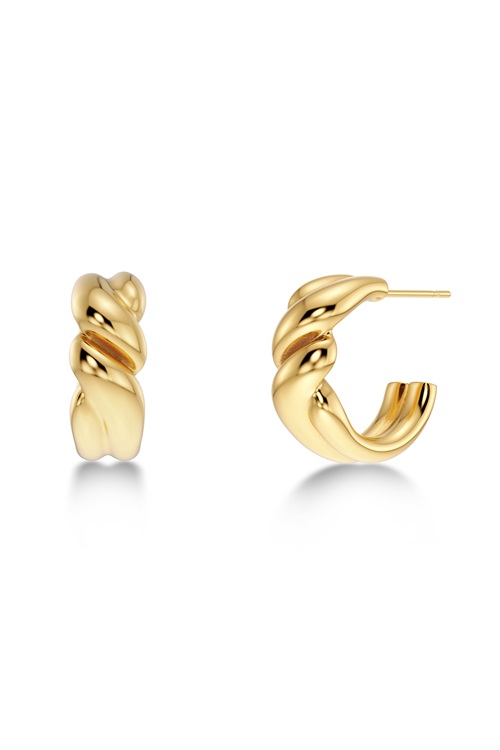 Edblad Twist – skulpturala hoops i guld
