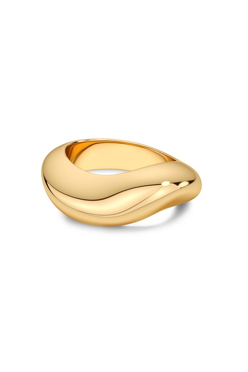 Edblad Azura ring i guld – organisk asymmetrisk form