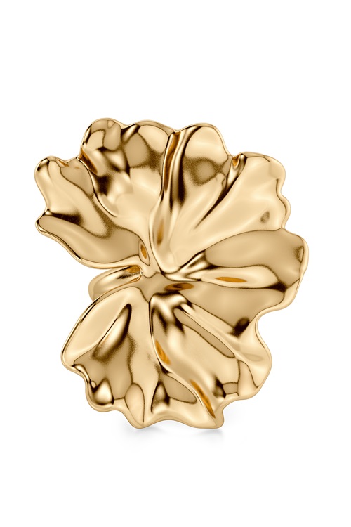 Edblad Gerana ring i guld med blombladsform