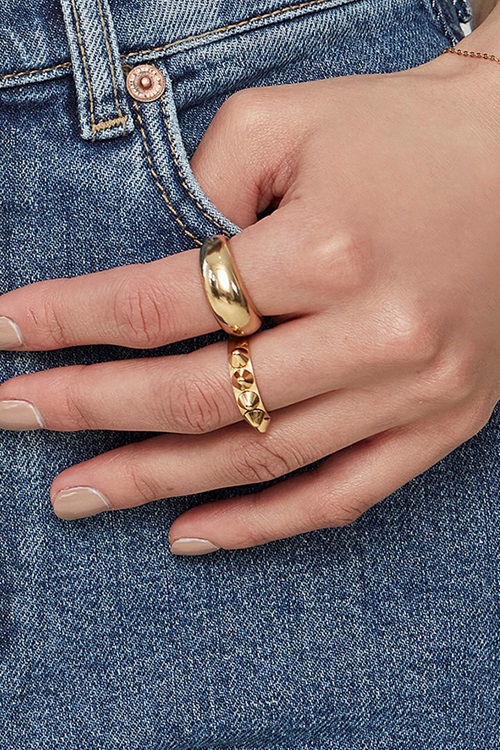 Peak Ring Single Gold 5