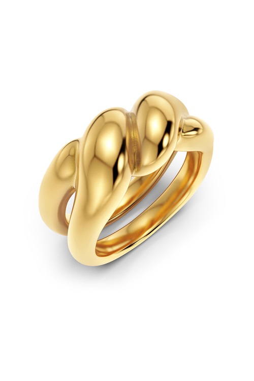 Edblad Twist ring i guldplätering med vriden form