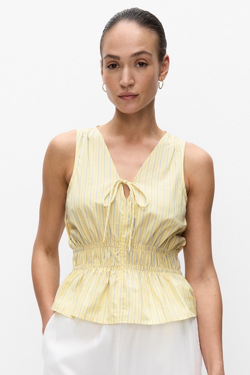 Dobber Denise ärmlös blus i poplin