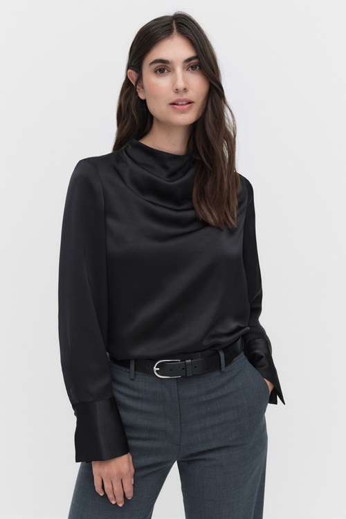 Stockh lm Mira Blouse Blusar Black Dam XS MQ Marqet