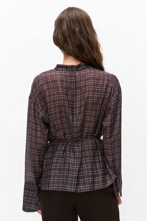 Stockh lm Phoebe check blouse blusar dam – bild 2