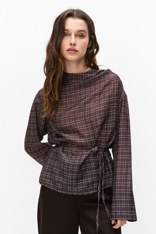 Phoebe check blouse