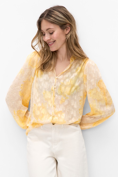 Inwear Cielleiw Shirt Skjortor Yellow Floral Dam 34 MQ Marqet 1