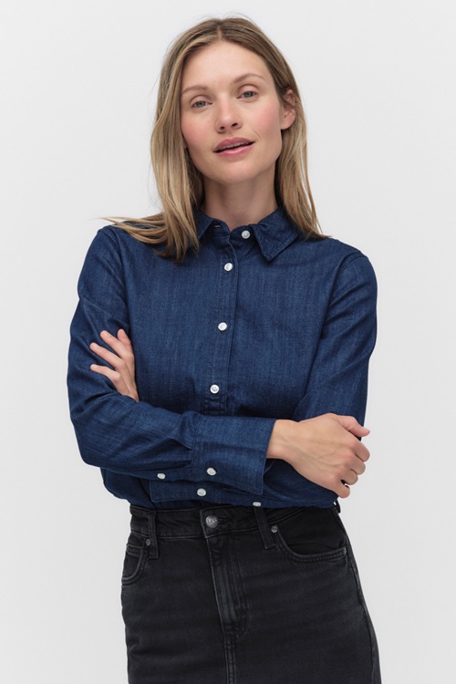 Lee Classic Shirt i bomullsdenim – dam