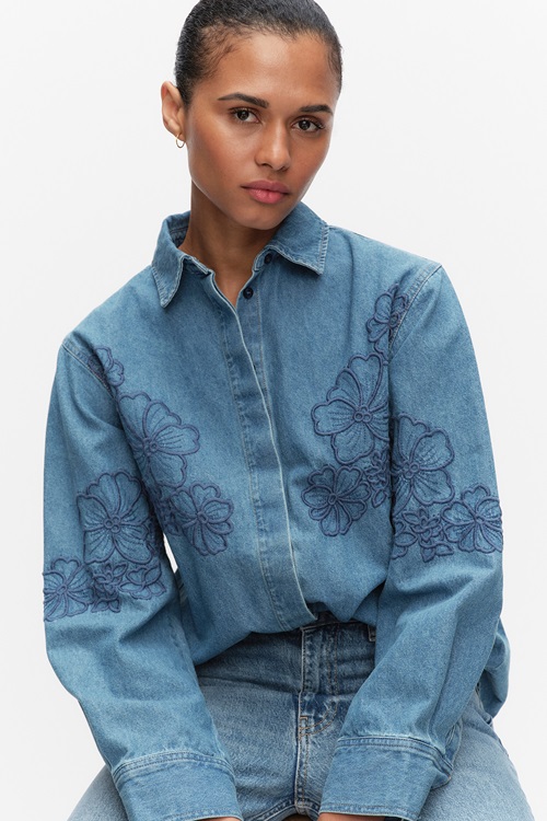 Second Female Cornelia Denim Shirt Skjortor Dam XS MQ Marqet 1