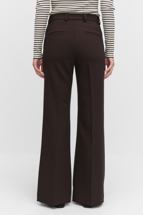 Stockh lm Studio Gine Flare Trousers Kostymbyxor Dark Brown Dam 38 MQ Marqet 2