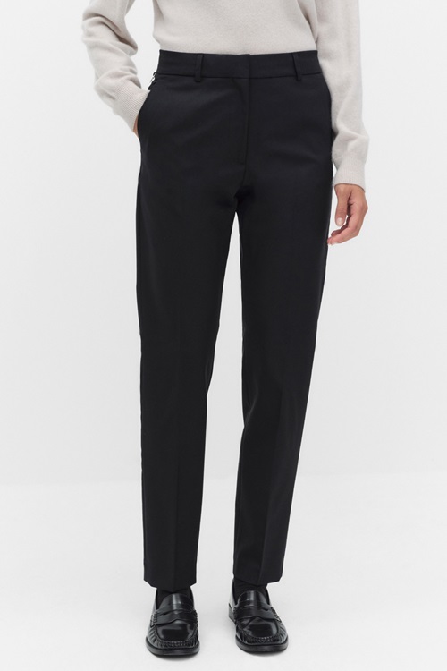 Stockh lm Karen Slim Trousers Kostymbyxor Black Dam 34 MQ Marqet