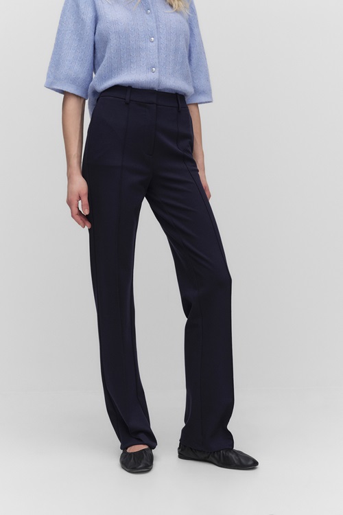 Stockh lm Petra Straight Trousers Kostymbyxor Night Sky Dam 34 MQ Marqet